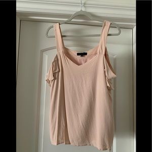 Pale pink off the shoulder tank